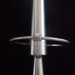 David Yurman Classic Cable Bangle with Pave Diamonds: 2 Available
